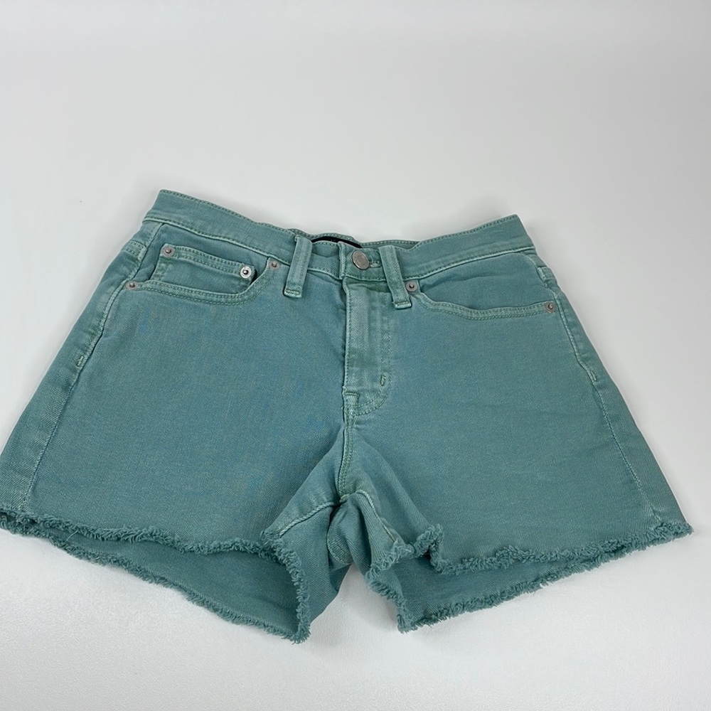 J.Crew Mercantile Sage Green Cut Off Fray Hem Everyday Casual Neutral Shorts 24